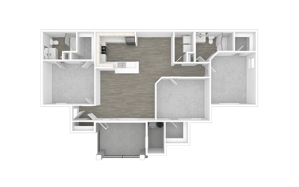 3D Unfurnished Floorplan -  Amsterdam 3D Unfurnished Floorplan -  Amsterdam