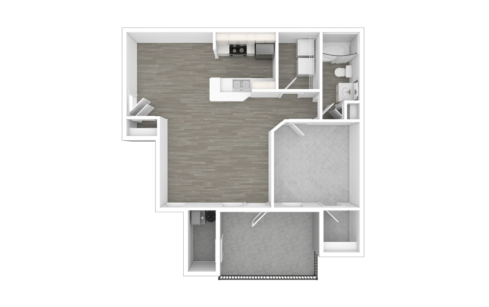 3D Unfurnished Floorplan -  Athens