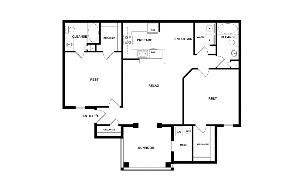 2D Flat Floorplan - Atlanta