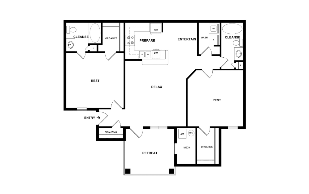 2D Flat Floorplan - Sydney 2D Flat Floorplan - Sydney