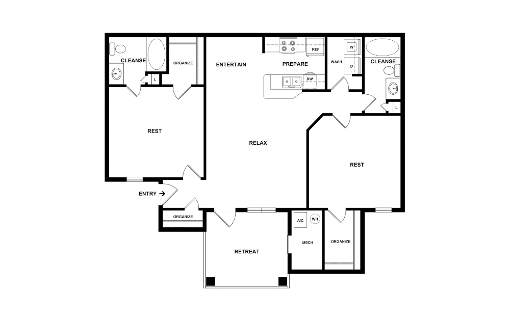 2D Flat Floorplan - Utah