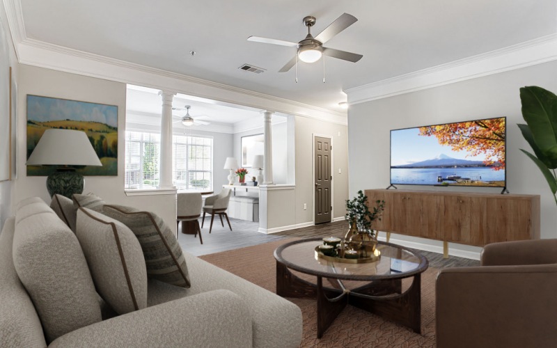 living room with couch and sitting area