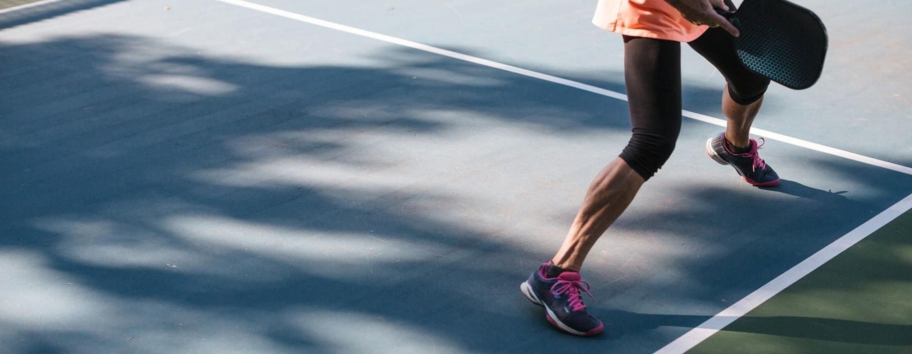 a person playing Pickleball